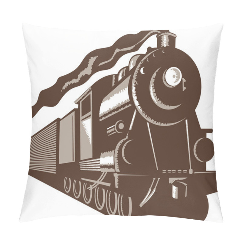 Personality  Steam Train Locomotive Pillow Covers