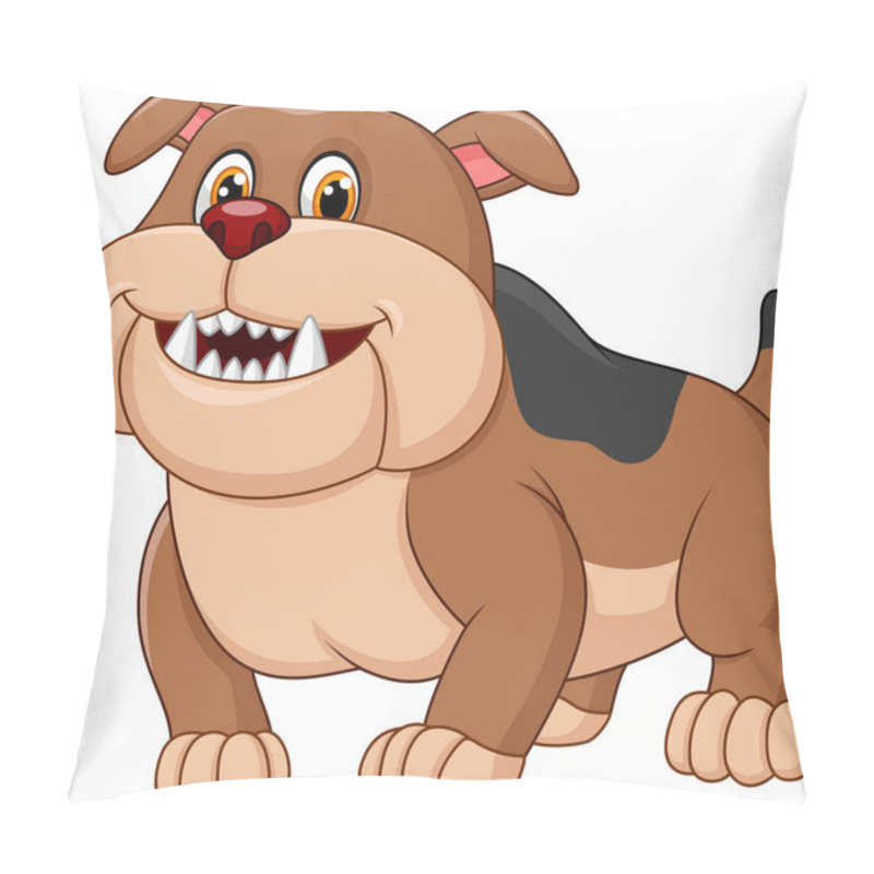 Personality  Cartoon Bulldog Isolated On White Background Pillow Covers