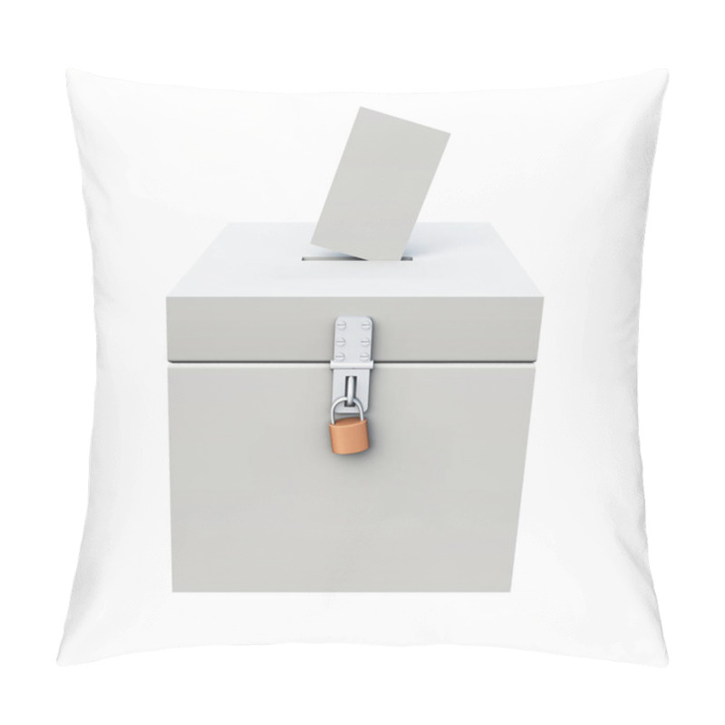 Personality  3d Blank Ballot Box 03 White Pillow Covers