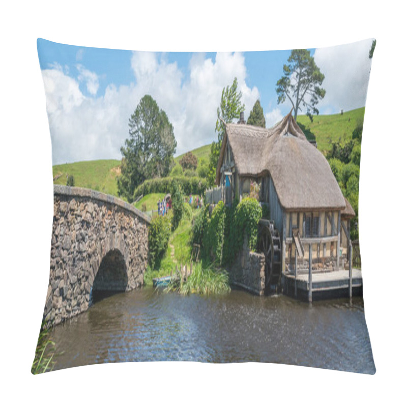 Personality  Matamata, New Zealand - Dec 11, 2016: Hobbiton Movie Set Created For Filming The Lord Of The Rings And The Hobbit Movies In North Island Of New Zealand. It Is Opened For Tourist Who Visit New Zealand. Pillow Covers