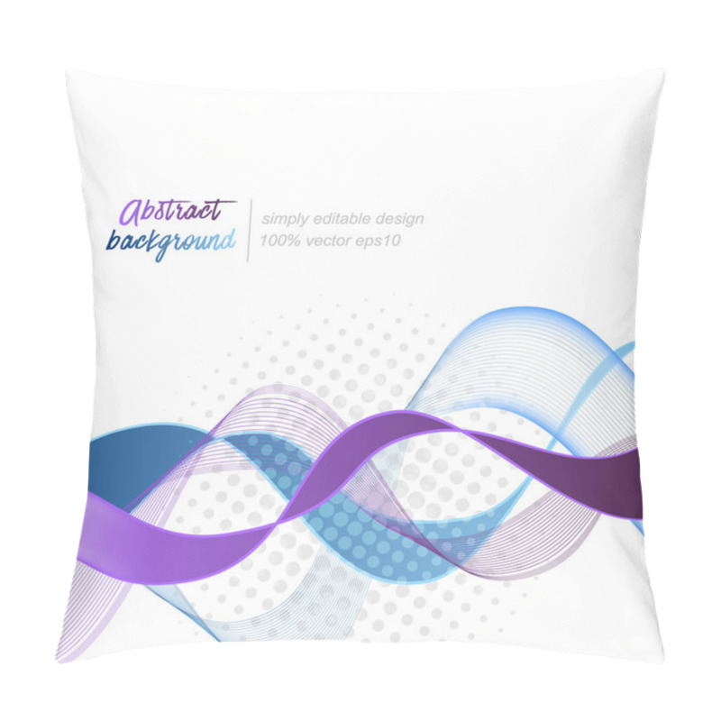 Personality  Abstract Background With Wavy Lines And Halftone Effect. Pillow Covers