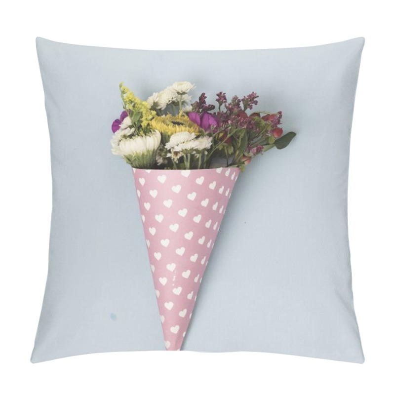 Personality  Flowers In A Horn For Ice Cream Pillow Covers