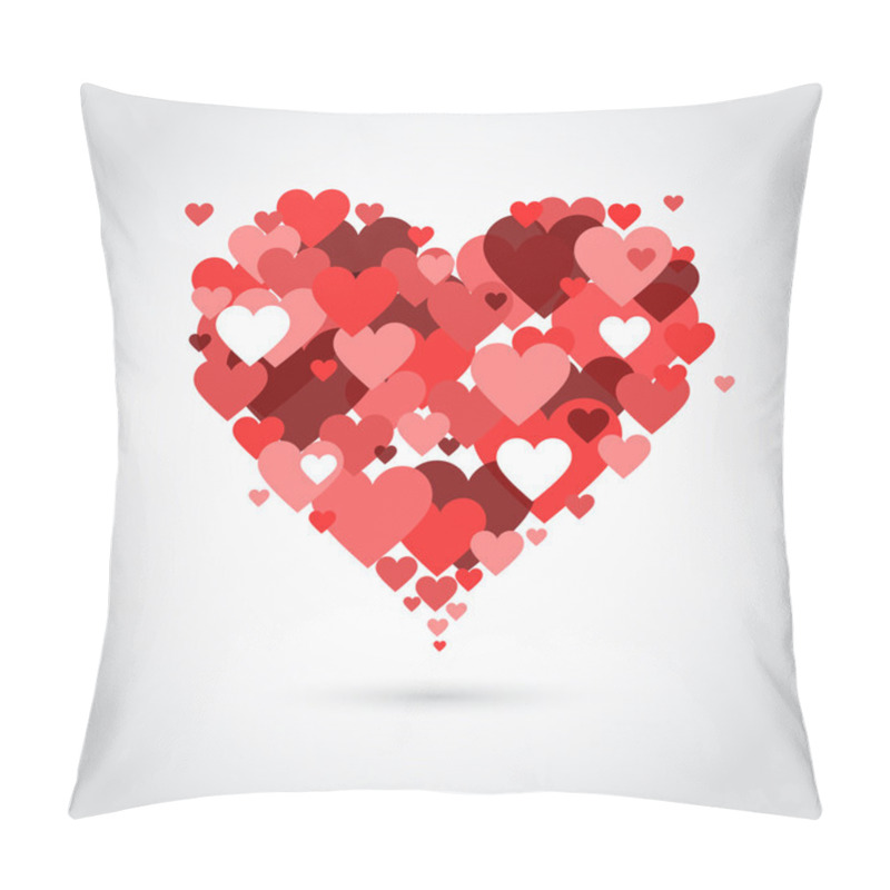 Personality  Red Heart With Little Hearts Pillow Covers