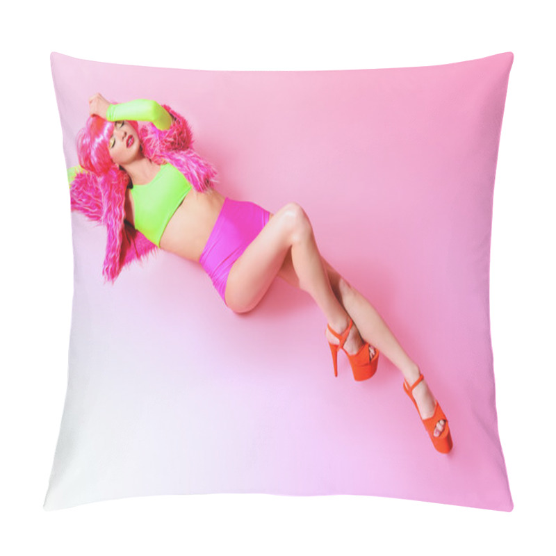 Personality  Pink And Green Pillow Covers