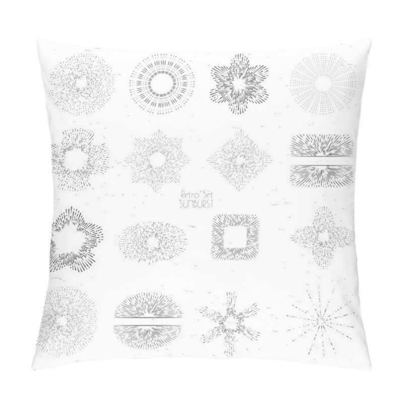 Personality  Bursting Rays Design Elements Pillow Covers