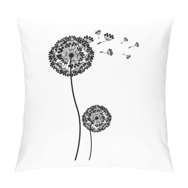 Personality  Silhouette Couple Dandelion And Fly Petals Pillow Covers