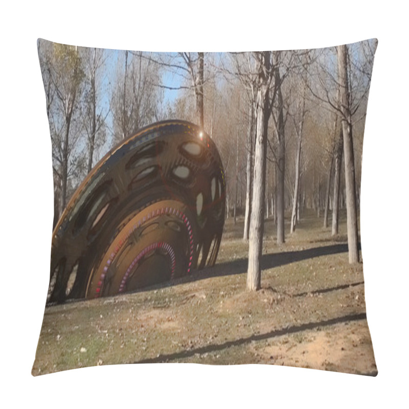 Personality  UFO Crashing In The Forest Pillow Covers