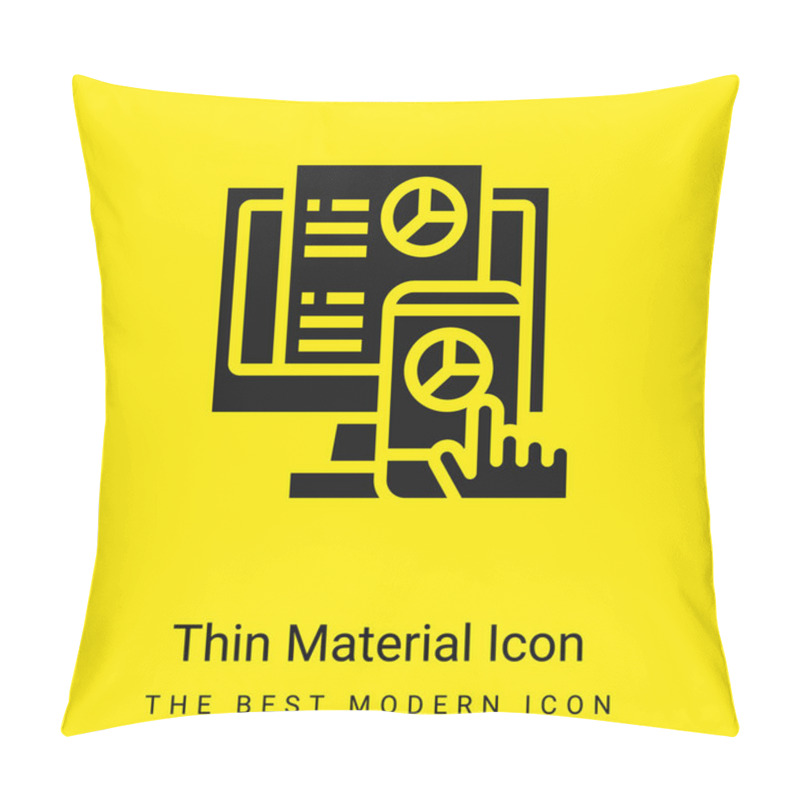 Personality  Analysis Minimal Bright Yellow Material Icon Pillow Covers