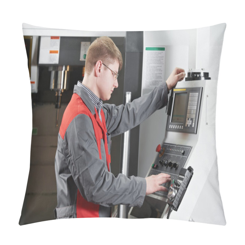 Personality  Laborer Working With Machine Tool Pillow Covers