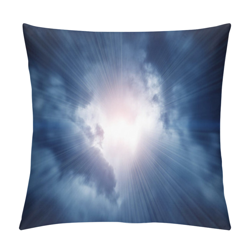 Personality  Cloudscape With Ray Of Light Pillow Covers