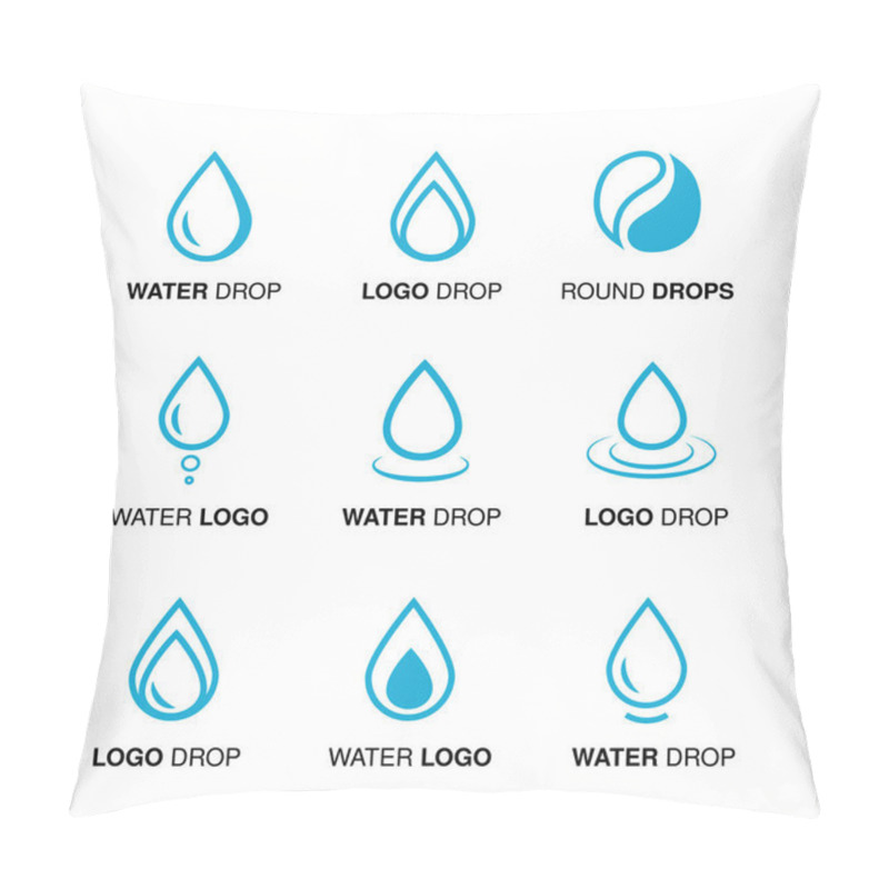 Personality  Set Of Water Logo Design Pillow Covers