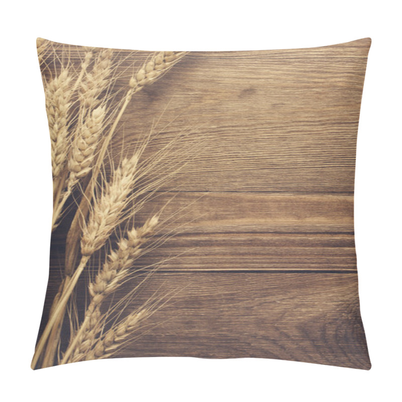 Personality  Wheat On The Wood Background Pillow Covers