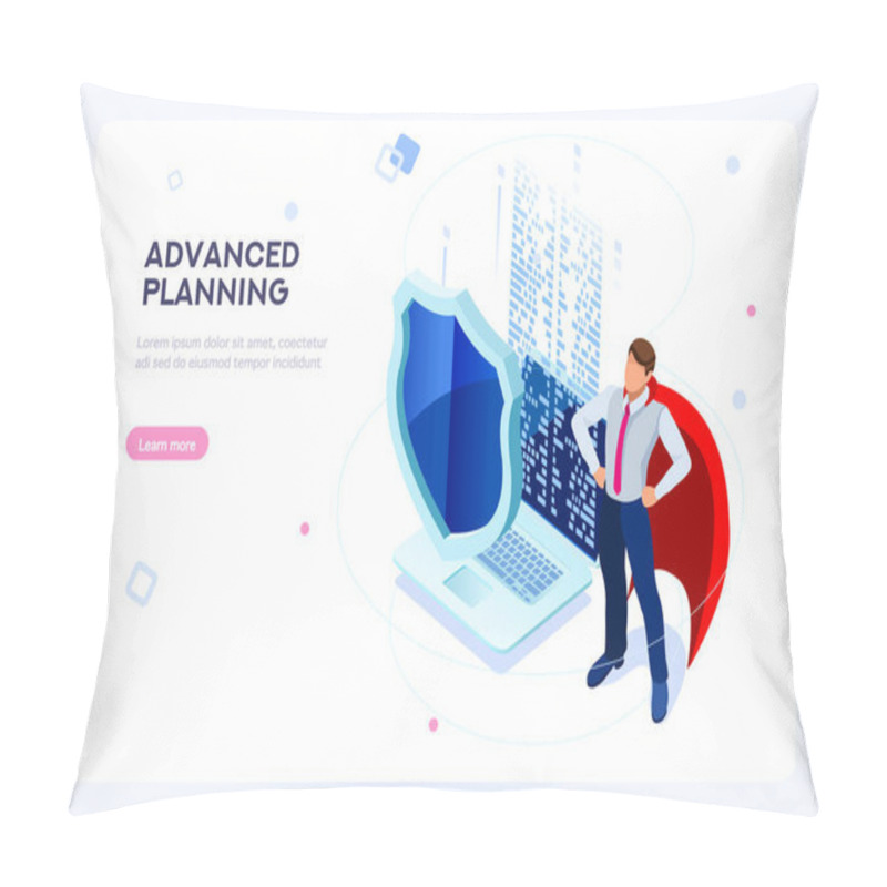 Personality  Secure Hard Data Base. Security And Anti-virus Protection. Center Or Datacenter Network. Industry Of Telecommunication. Hosting Net Or Database Concept. Flat Isometric Images, Vector Illustration. Pillow Covers