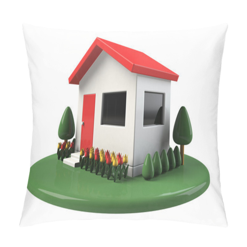 Personality  House Of Red Roof Pillow Covers