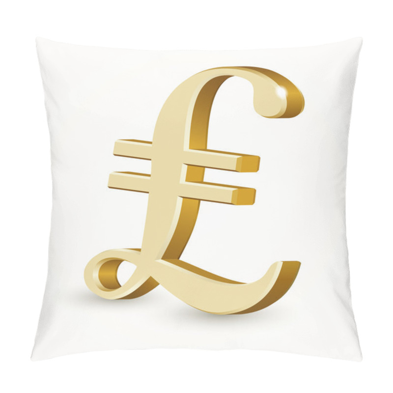 Personality  Vector Golden Italy Lira Sign. Pillow Covers