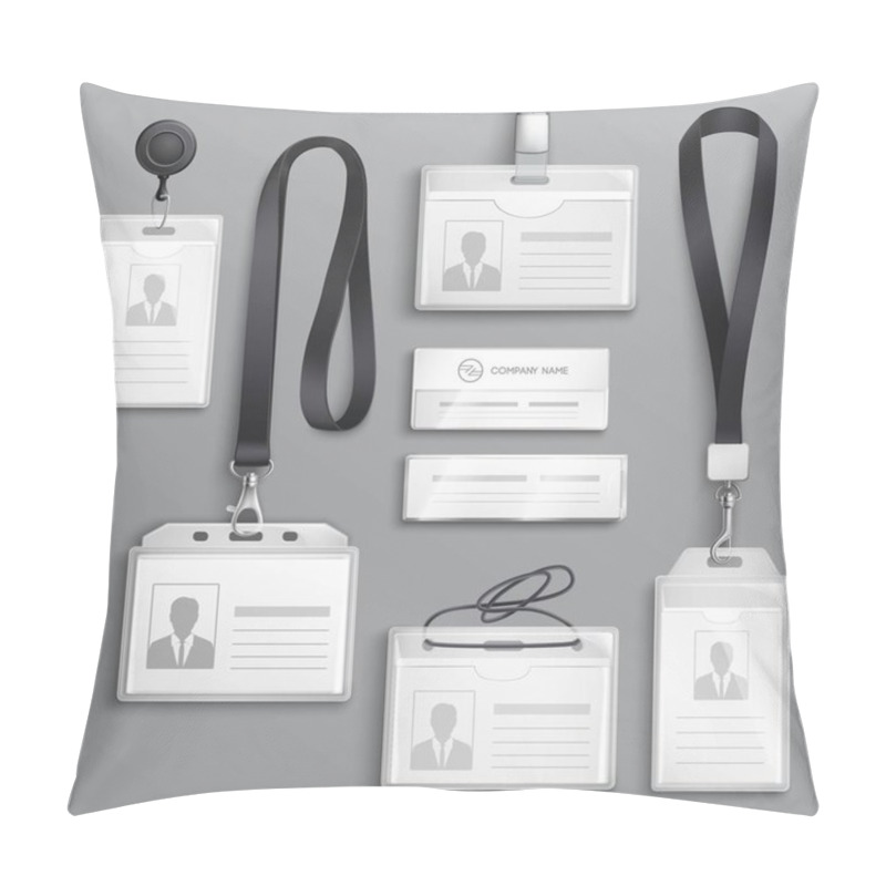 Personality  Identification Cards Badges Samples Set Pillow Covers