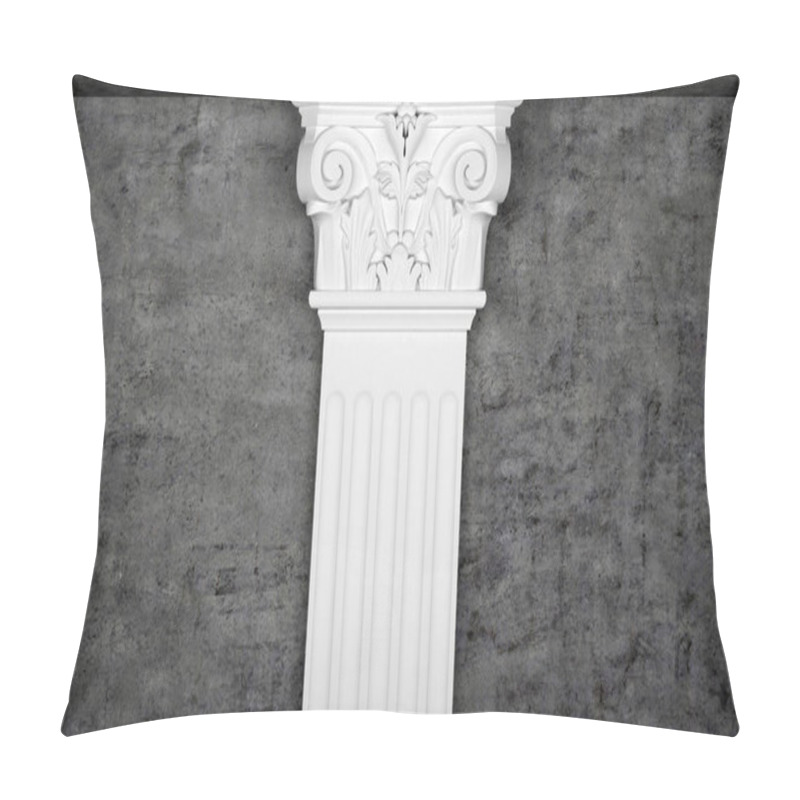 Personality  Top Of An Antique Column Ere Concrete Wall. 3d Rendering Pillow Covers