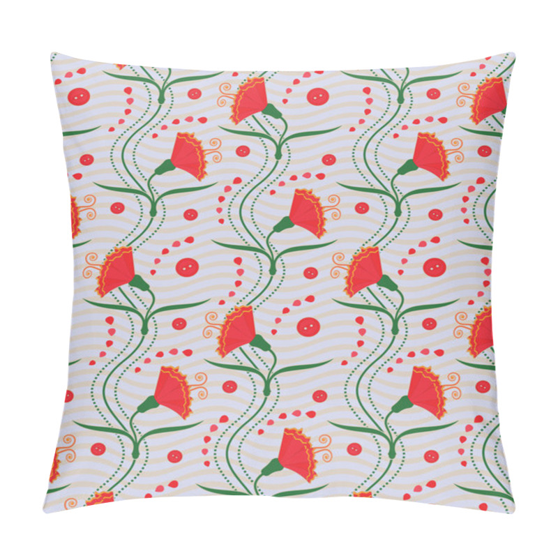 Personality  Carnations (seamless Pattern) Pillow Covers