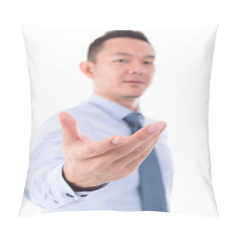 Personality  Business Man Open Palm Holding Something Pillow Covers