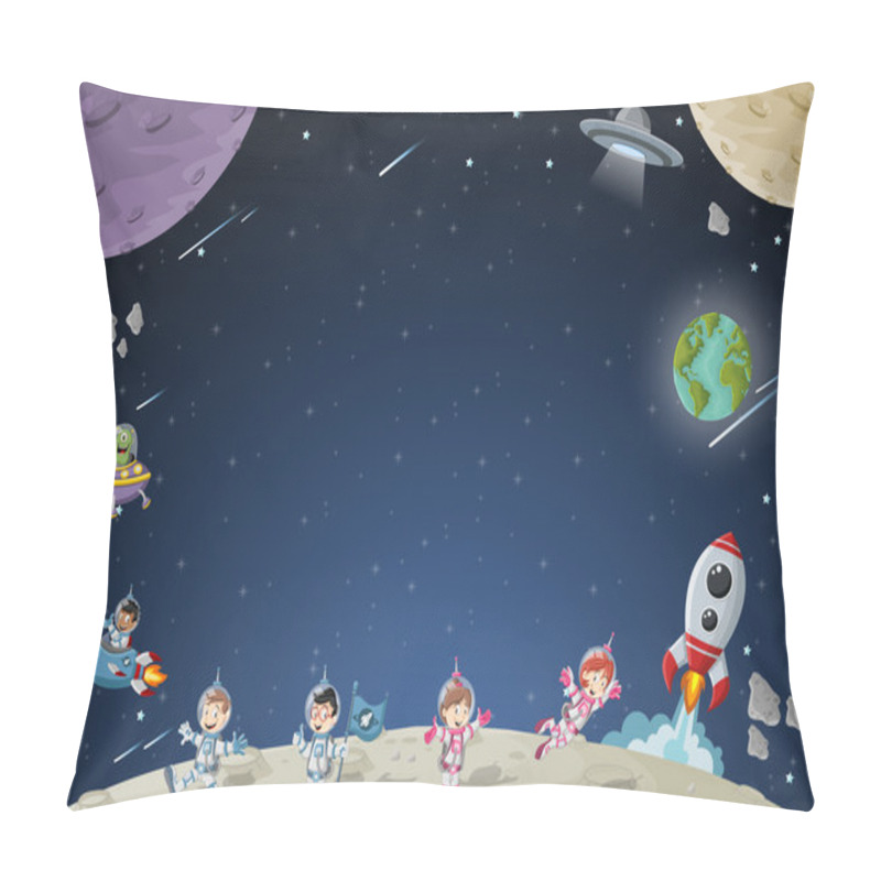 Personality  Astronaut Cartoon Characters Pillow Covers