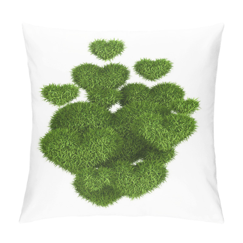 Personality  Green Grass Hearts Pillow Covers