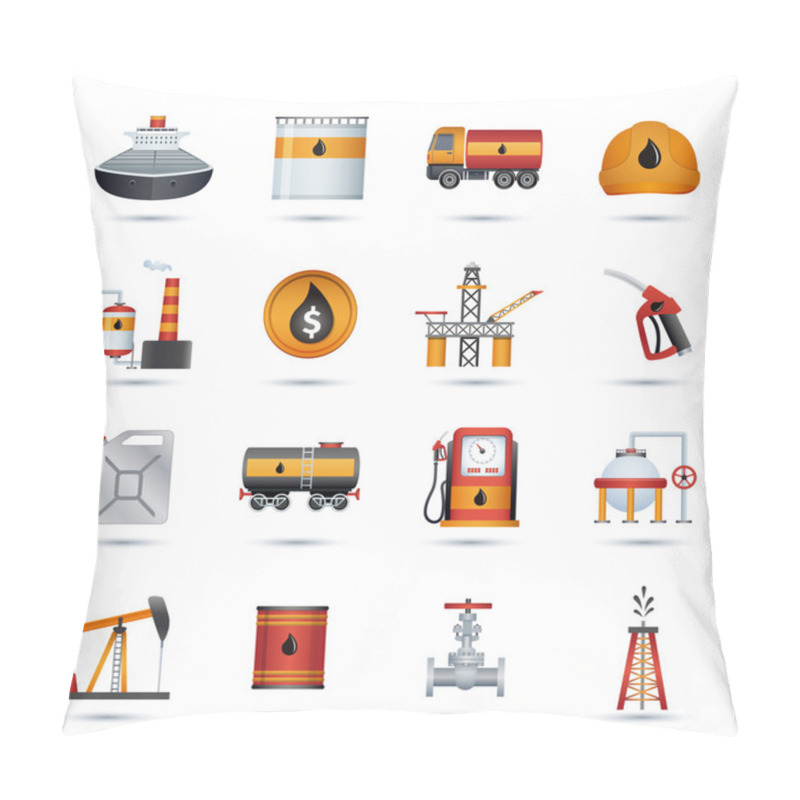 Personality  Oil Industry Icons Pillow Covers