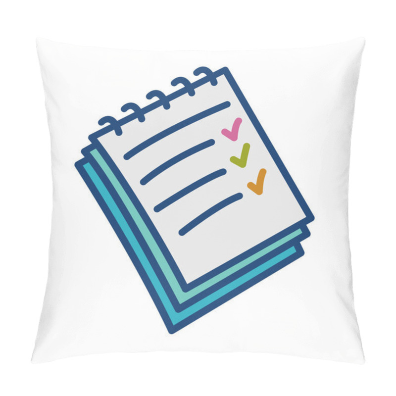 Personality  Checklist Icon. Notes Icon Pillow Covers