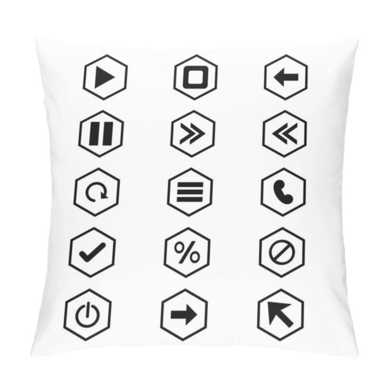 Personality  15 Basic Elements Icons For Personal And Commercial Use... Pillow Covers