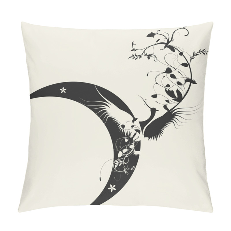 Personality  Bird And Moon Design Pillow Covers