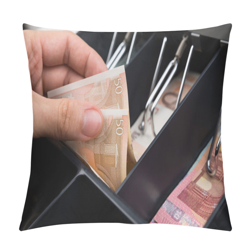 Personality  Person Hand With Money Pillow Covers