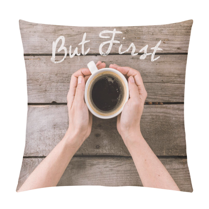 Personality  Coffee Mug Steam In Hands Pillow Covers