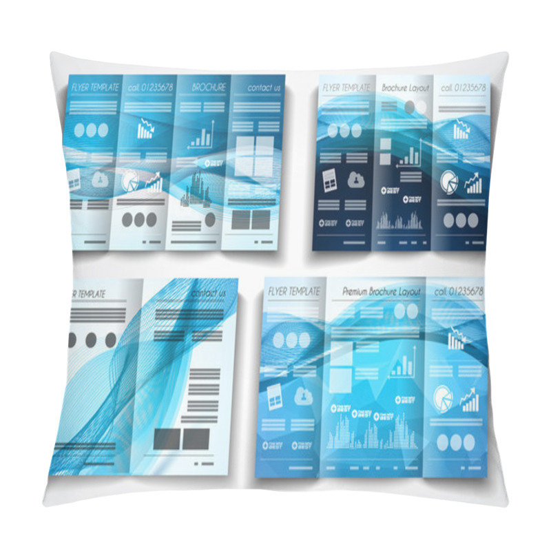 Personality  Tri Fold Brochure Template Design Pillow Covers