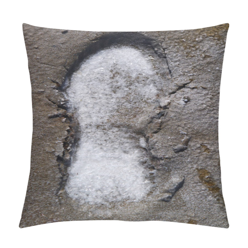 Personality  Traces Of Human Foot In The Salt Marsh Lakes Pillow Covers