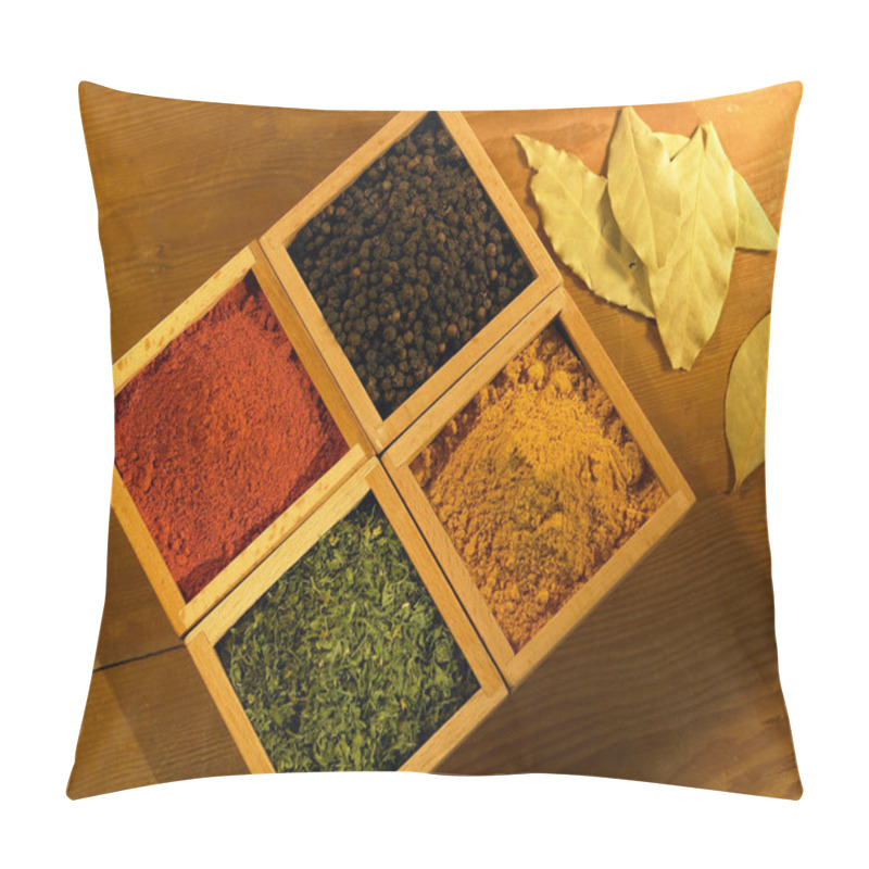 Personality  Indian Herbs And Spices Pillow Covers