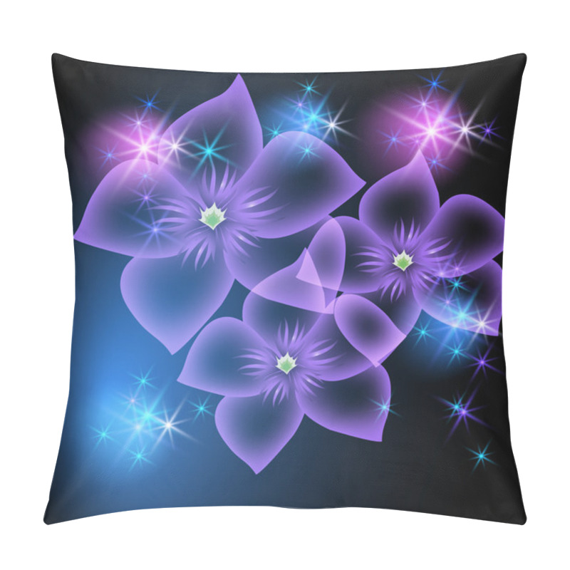 Personality  Transparent Flowers And Stars Pillow Covers