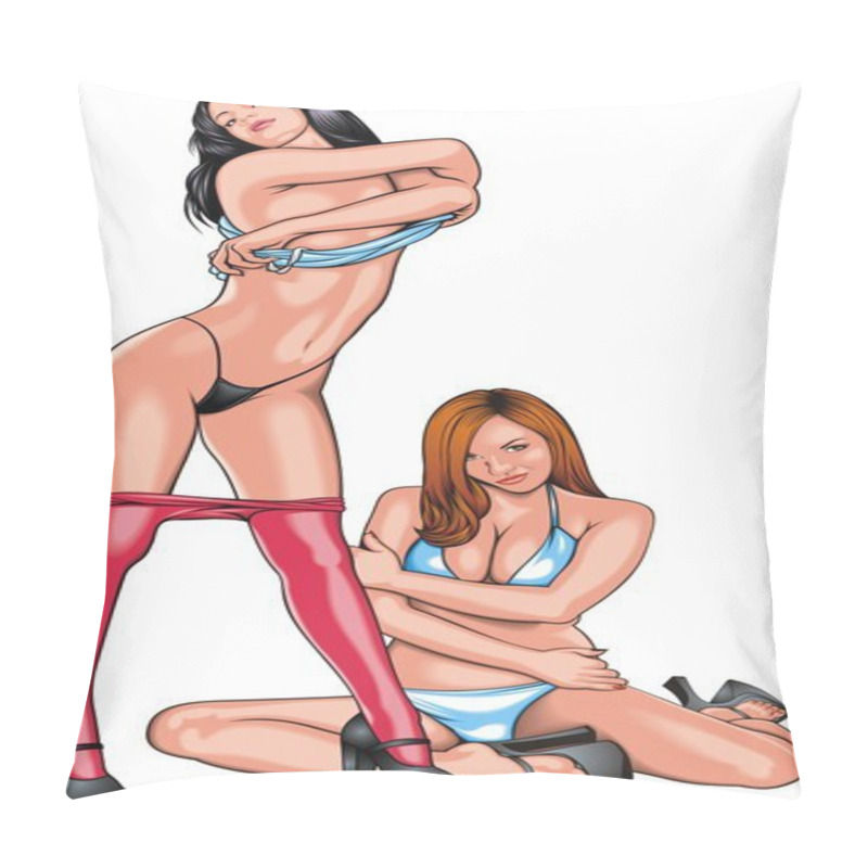 Personality  Two Sexy Women Pillow Covers