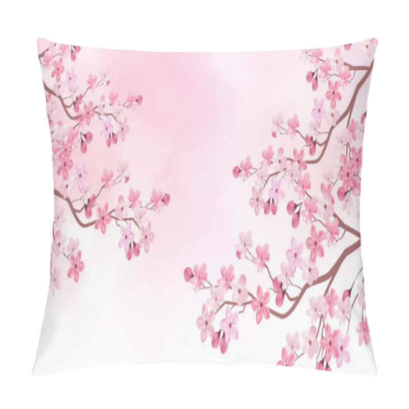 Personality  Cherry Tree Spring Flower Background Pillow Covers