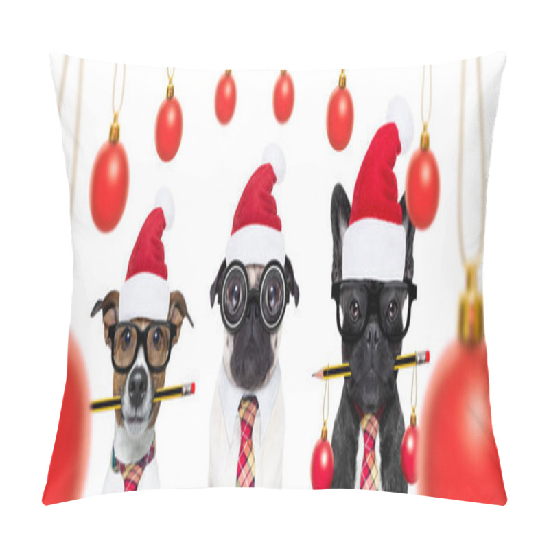 Personality  Dogs On Christmas Holidays Pillow Covers