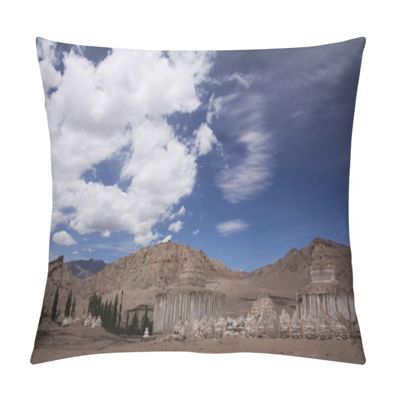 Personality  Valley Of Stupas In Leh, Indian Himalayas Pillow Covers