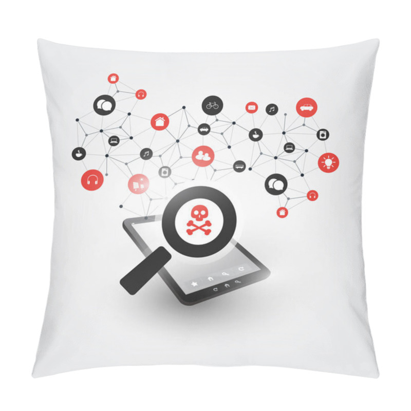 Personality  Security Audit, Virus Scanning, Cleaning, Eliminating Malware, Ransomware, Fraud, Spam, Phishing, Email Scam, Hacker Attack Effects And Damage - IT Security Concept Design Pillow Covers