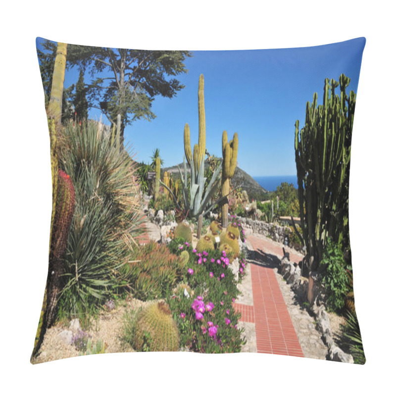 Personality  Eze, France - April 19 2016 : Exotic Garden Pillow Covers