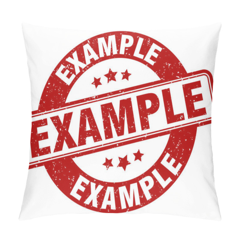 Personality  Example Stamp. Example Sign. Round Grunge Label Pillow Covers