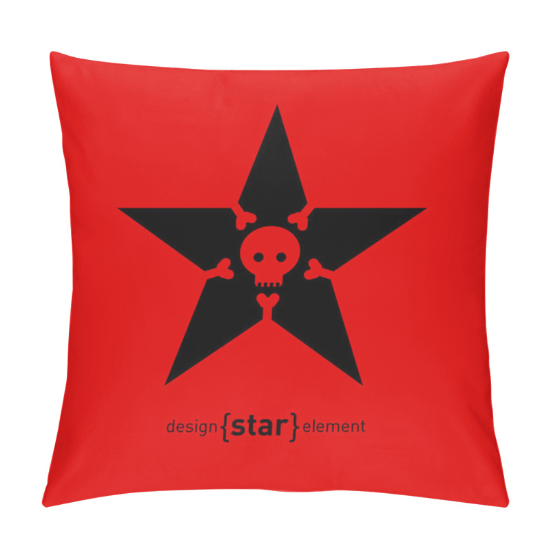 Personality  Star With Skull And Bones Pillow Covers