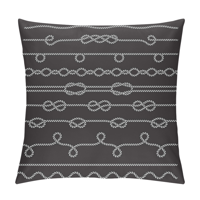 Personality  Nautical Rope And Knot Vector Pattern Set.  Pillow Covers