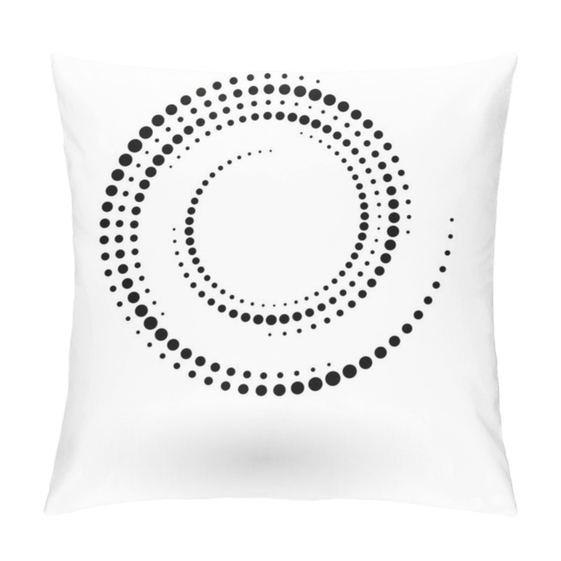 Personality  Abstract Vector Background With Halftone Dots Circle. Creative Geometric Pattern  Pillow Covers