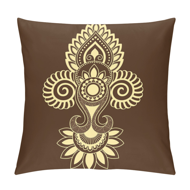 Personality  Henna Tattoo Flower Template In Indian Style. Ethnic Floral Paisley - Lotus. Mehndi Style. Ornamental Pattern In The Oriental Style. Pillow Covers