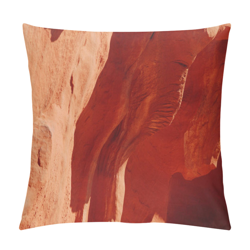 Personality  Cave With Red Sandstone Formation, Valley Of Fire State Park, Nevada, USA Pillow Covers