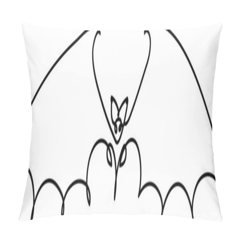 Personality  Single Line Bat Pillow Covers