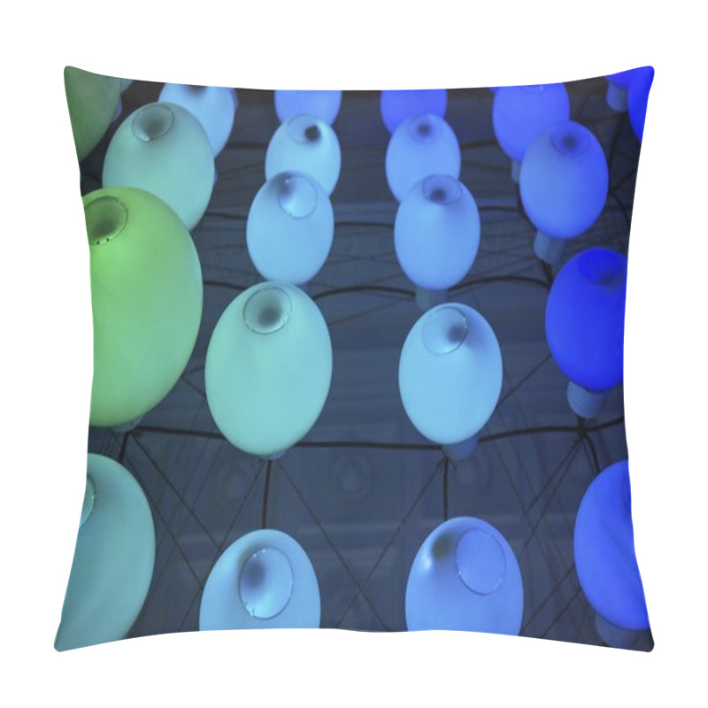 Personality  Colourful Round Lights In Funky Interior Design Detail Pillow Covers