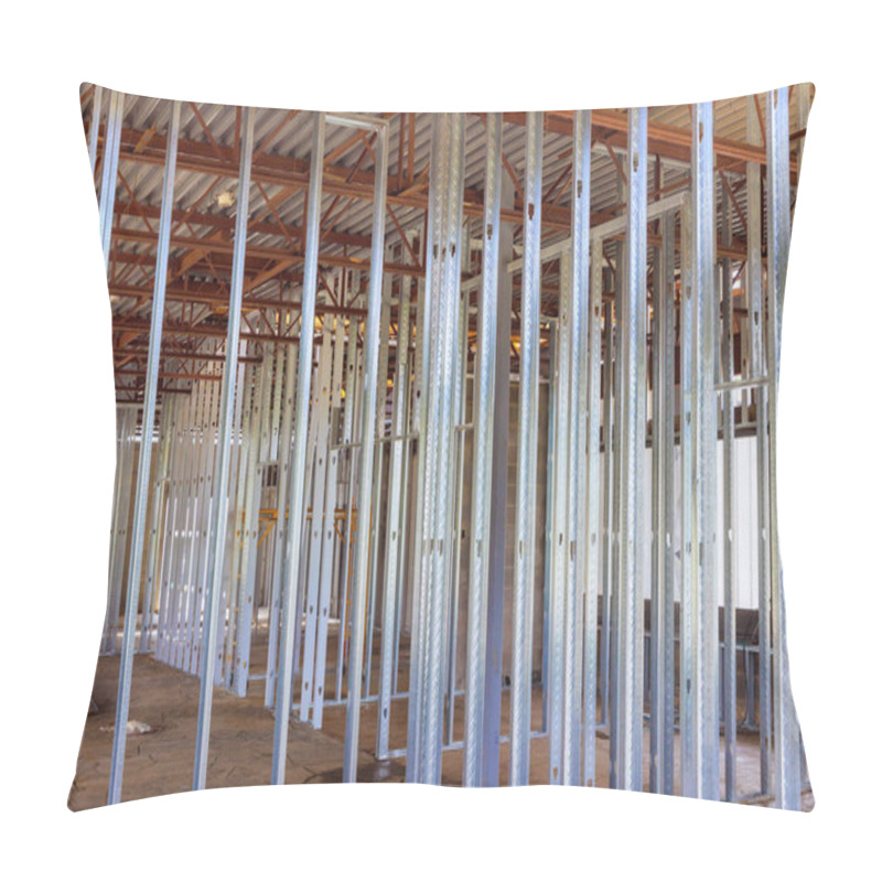 Personality  Construction Of Large Commercial Building Uses Steel Beams Profiles Pillow Covers